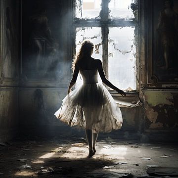 Melodie des Verfalls -Ballerina's Dance in the Old Castle von Karina Brouwer