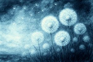 Pusteblumen und fliegende Samen