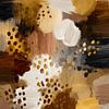 Abstract met stippen in warme aardetinten van Gypsy Galleria
