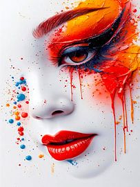 Painted emotions - Abstract portrait fusion