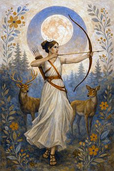 Gemälde der griechischen Göttin Artemis.