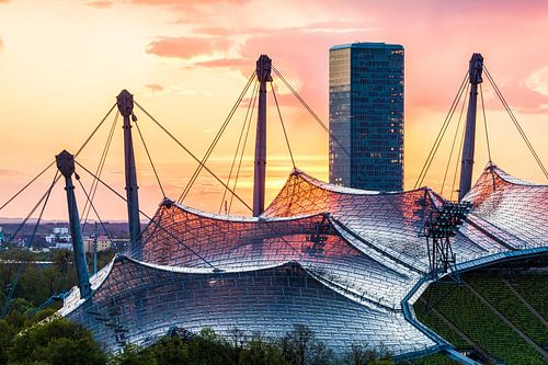 Olympic roof / Olympic Stadium in the Olympic Park in Munich by Werner Dieterich
