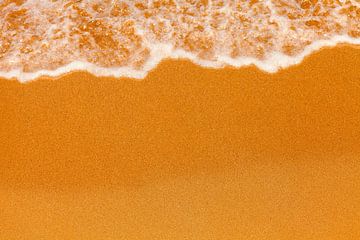 Splash of sea wave on the pure sand by Yevgen Belich