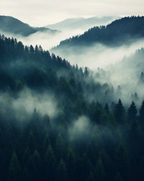 Schwarzwald von oben von fernlichtsicht