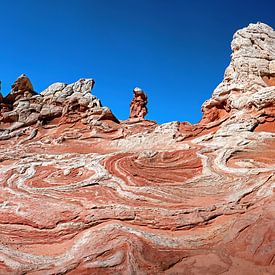 White Pocket swirl in Arizona (USA) van Jan Roeleveld