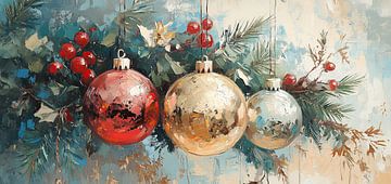 Red Ball by Abstract Painting