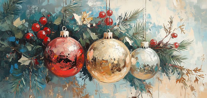 Red Ball by Abstract Painting