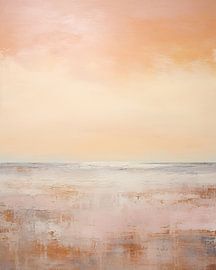Quiet Horizon | Abstract Peach by Abstract Painting