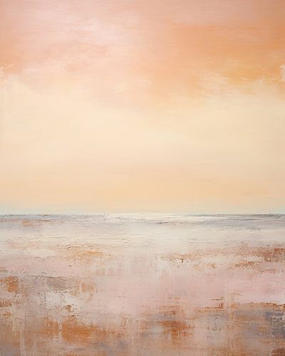 Rustige Horizon | Abstract Peach
