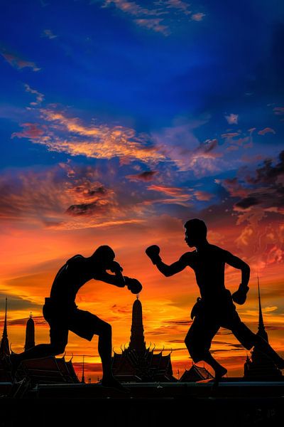 Battle of the shadows in the sunset by Poster Art Shop