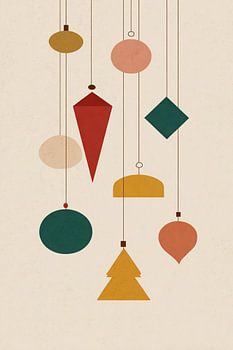 Minimal Geometric Christmas Ornaments