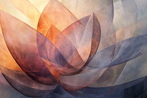 Abstracte lotus bloem in lagen