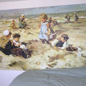 Klantfoto: Kinderen aan het strand, Johannes Akkeringa, als behang