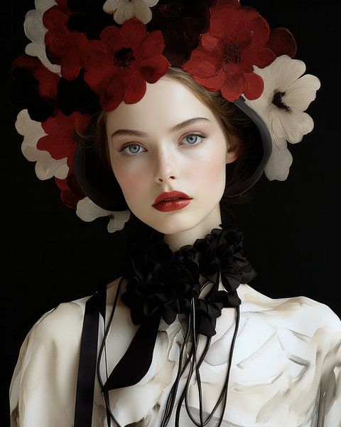 Modern portret met een klassiek tintje van Carla Van Iersel