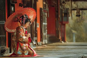 spiritual japan praying Geisha