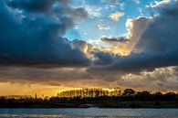 Sunset on the banks of the River Meuse by jacky weckx thumbnail