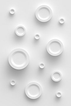 Witte cirkels van Jörg Hausmann