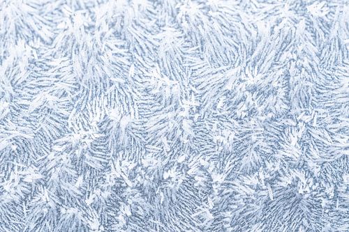 De magie van de vorst, abstracte winterse rijp van dichtbij