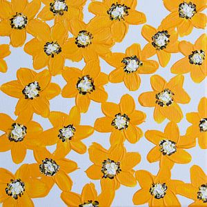 Blumen gelb braun weiß