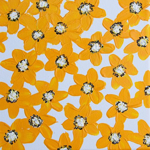 Blumen gelb braun weiß