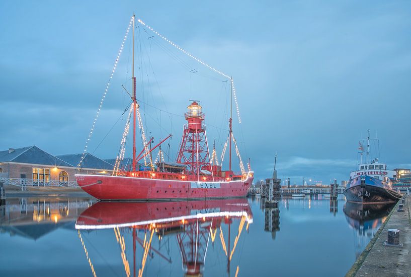 Feuerschiff Texel in Den Helder von Justin Sinner Pictures ( Fotograaf op Texel)