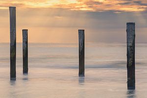 Sonnenuntergang bei Palendorp in Petten, Nordholland