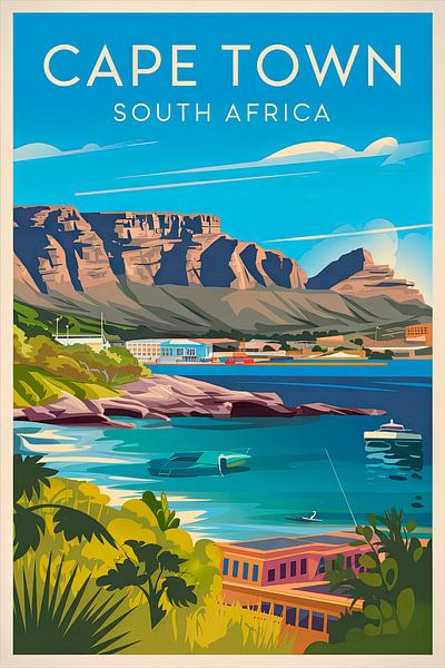 Kaapstad, Zuid-Afrika van Poster Art Shop