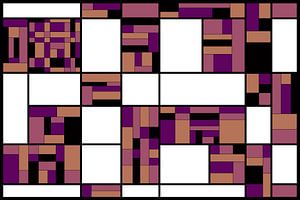 illustration in trendy colors in the style of Mondrian