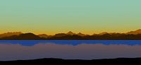 Sonnenuntergang in den Bergen 8 von Angel Estevez Miniaturansicht