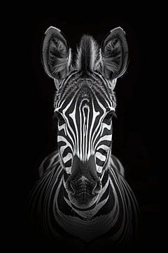 Zebra im Kontrast von Skyfall