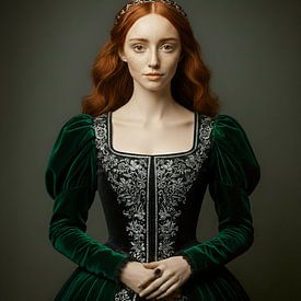 Noble Girl en vert néerlandais sur Frank Lavooij