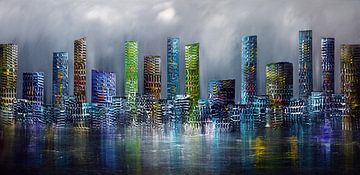 Skyline City van Gena Theheartofart