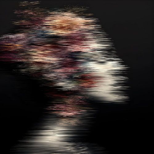 abstracte sepia bloemen