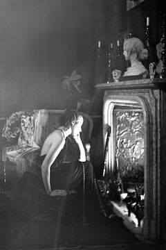 Posing by the fireplace 1922 by Timeview Vintage Images