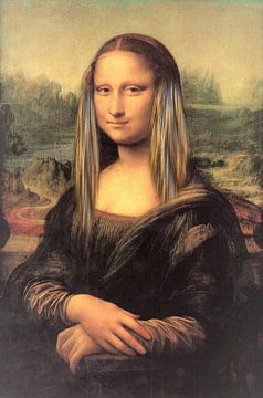 Mona Lisa. Straight hair day van Gisela- Art for You