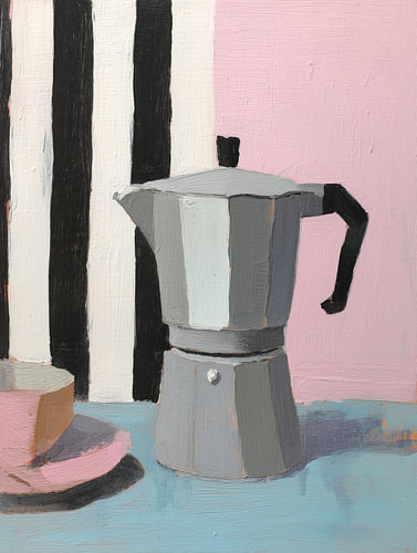 Italian Moka Pot | Modern Coffee Still Life