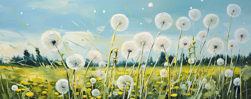 Dandelion flowers by Eye catching paintings