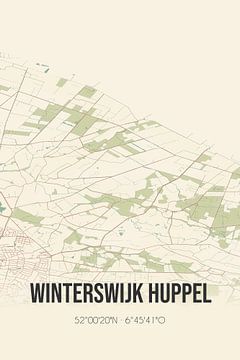 Vintage landkaart van Winterswijk Huppel (Gelderland) van Rezona