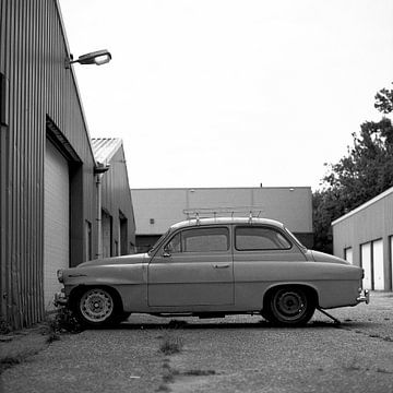 Oude auto op film