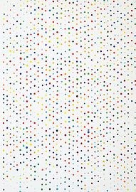Dots White Confetti Abstract Colourful Minimalist by Niklas Maximilian
