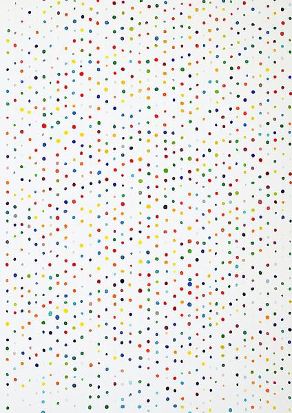 Dots White Confetti Abstract Colourful Minimalist by Niklas Maximilian