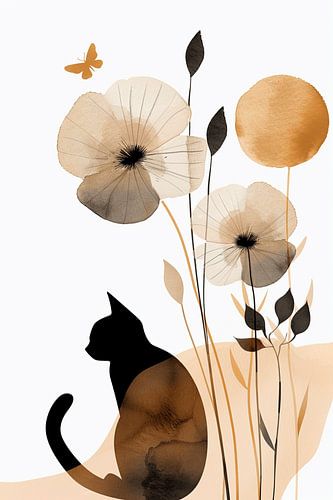 Un chaton au Japon Minimalisme abstrait