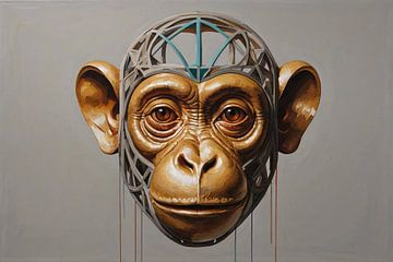 Surrealistische aap van De Muurdecoratie