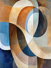 Abstract Harmony: Organic Lines and Warm Colours