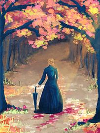 Mädchen im Wald von Ilona Van kan