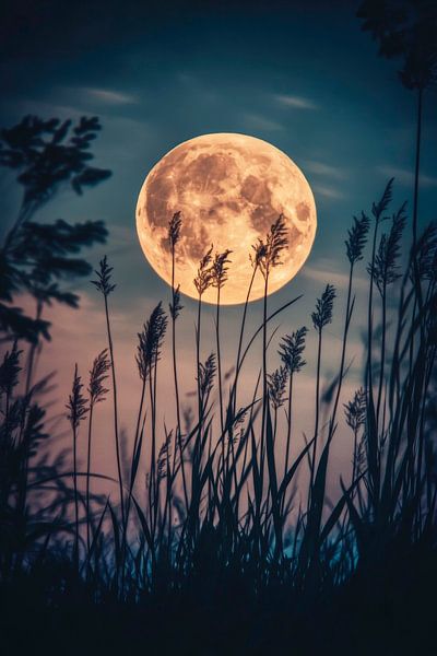 Nuit de pleine lune par Poster Art Shop
