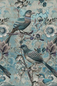 Borduurwerk Vogel en Bloem van Andrea Haase