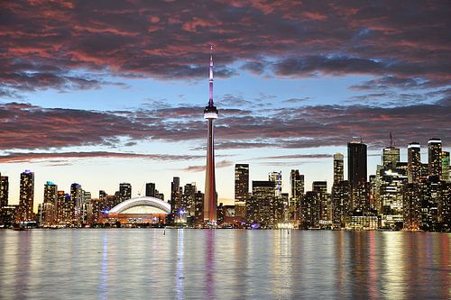 Toronto city view by sunset