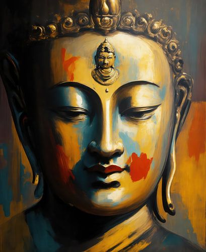 Abstract portrait of Buddha