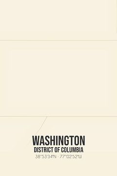 Vintage map of Washington (District of Columbia), USA. by Rezona